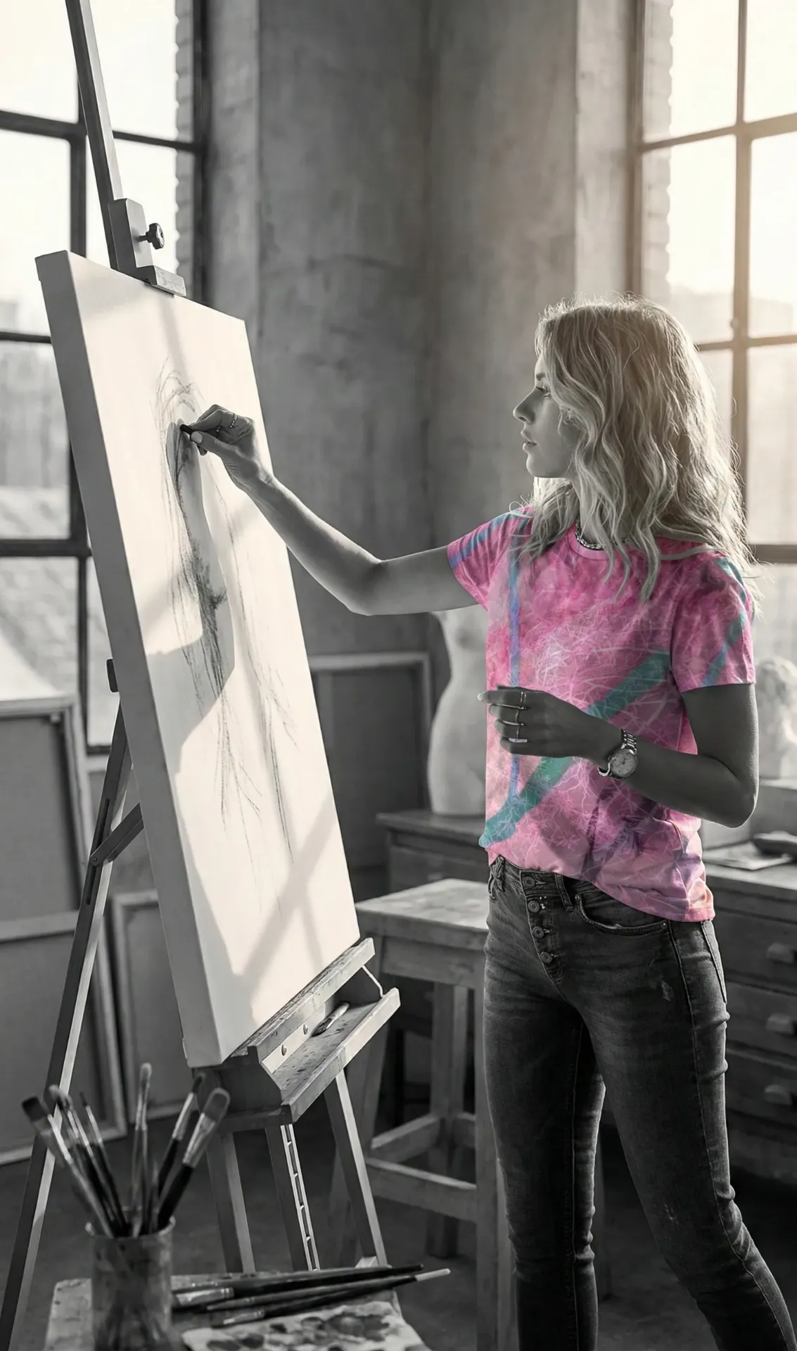 The Branching Rose Cotton T-Shirt (2XS)