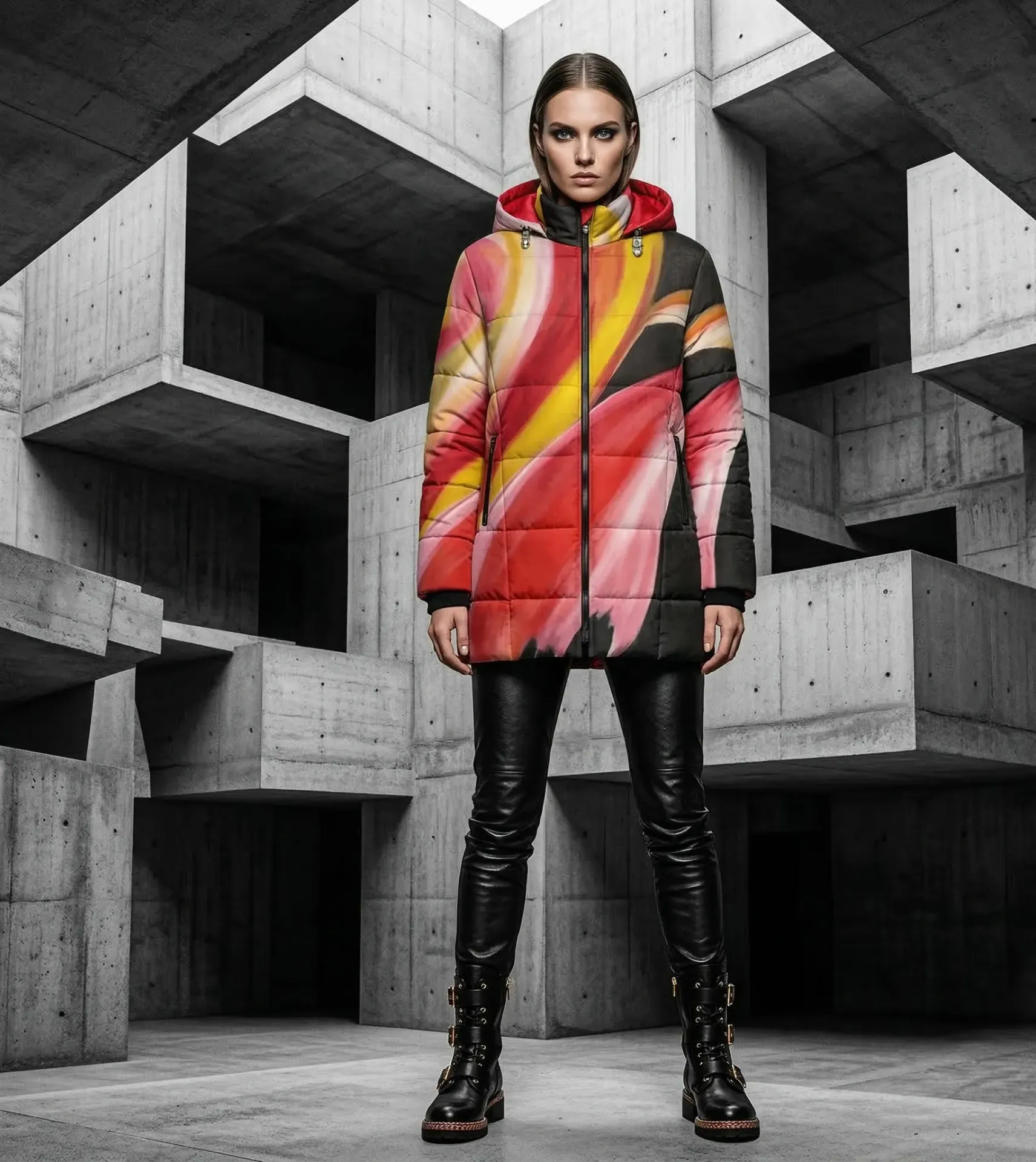 Autistic Phoenix Hooded Puffer Coat (S)