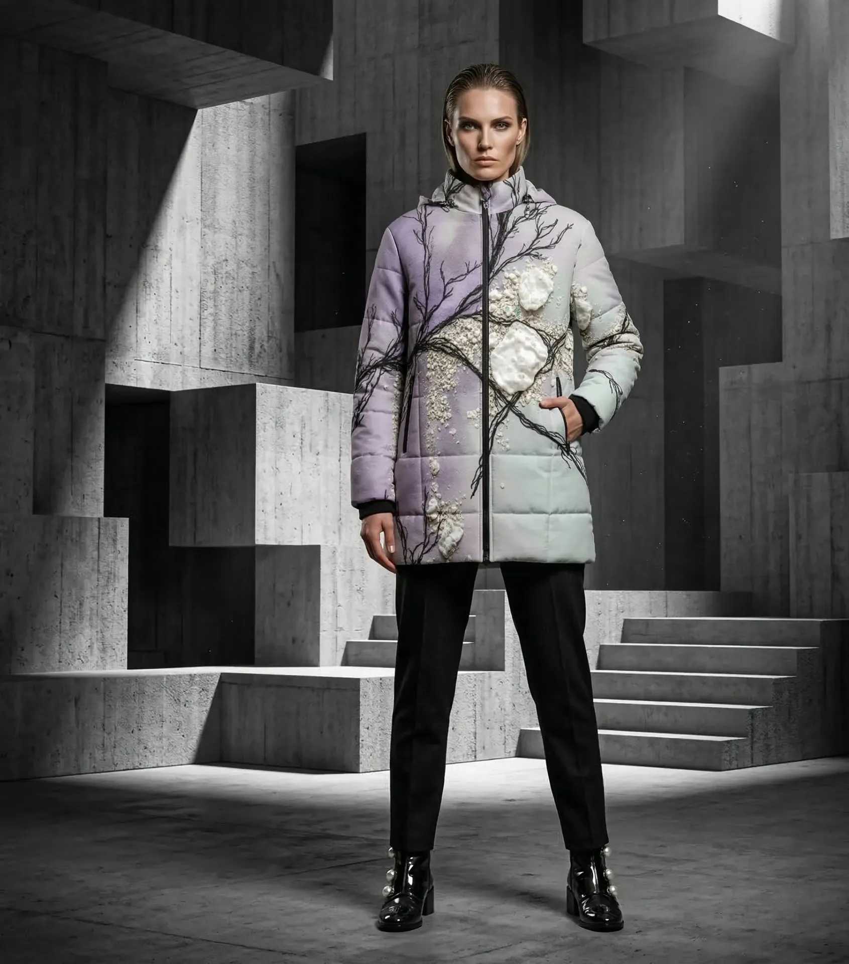 Ninfea II Hooded Puffer Coat (S)