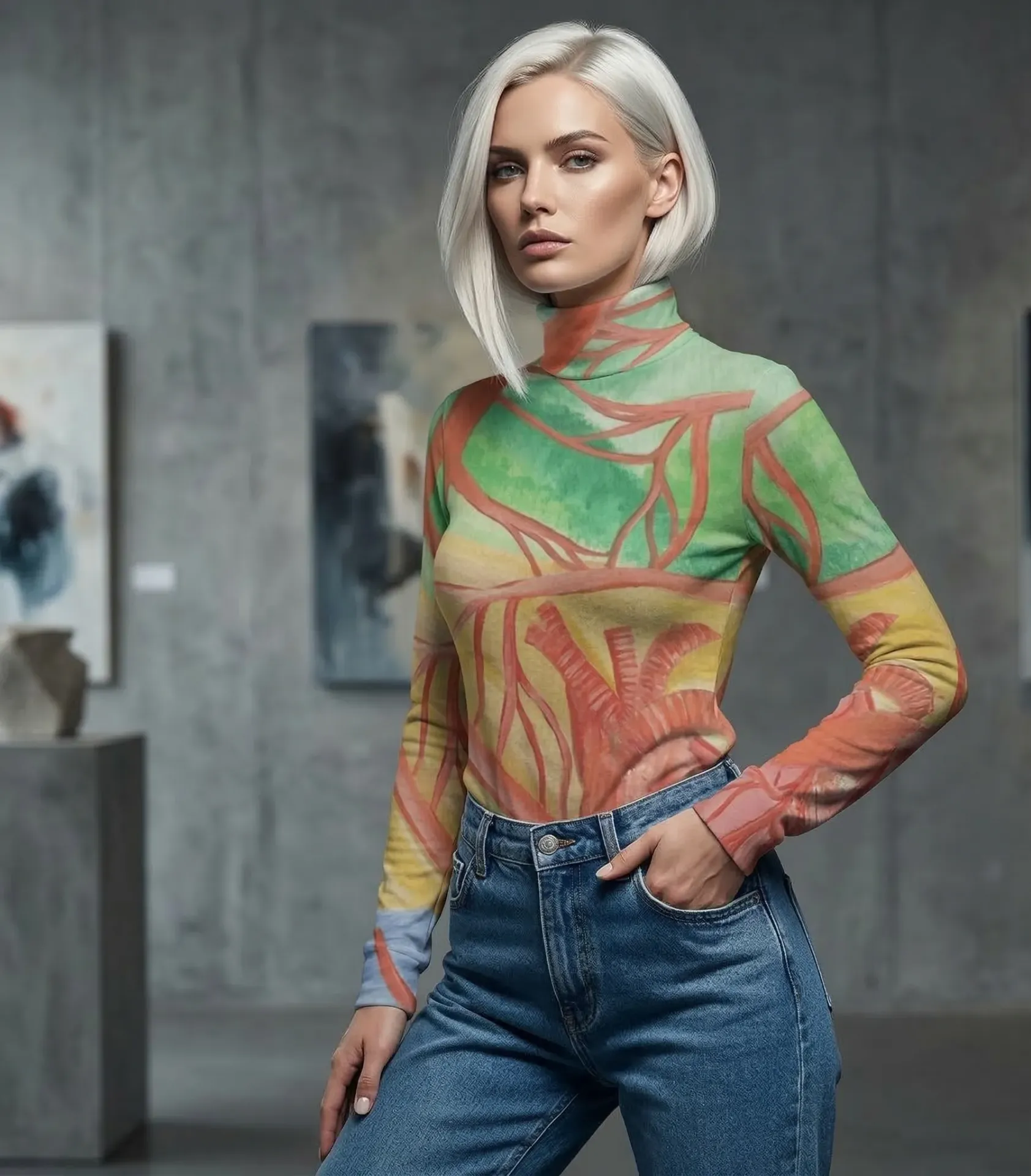 Eco Cardiology High Neck Sweater (S)