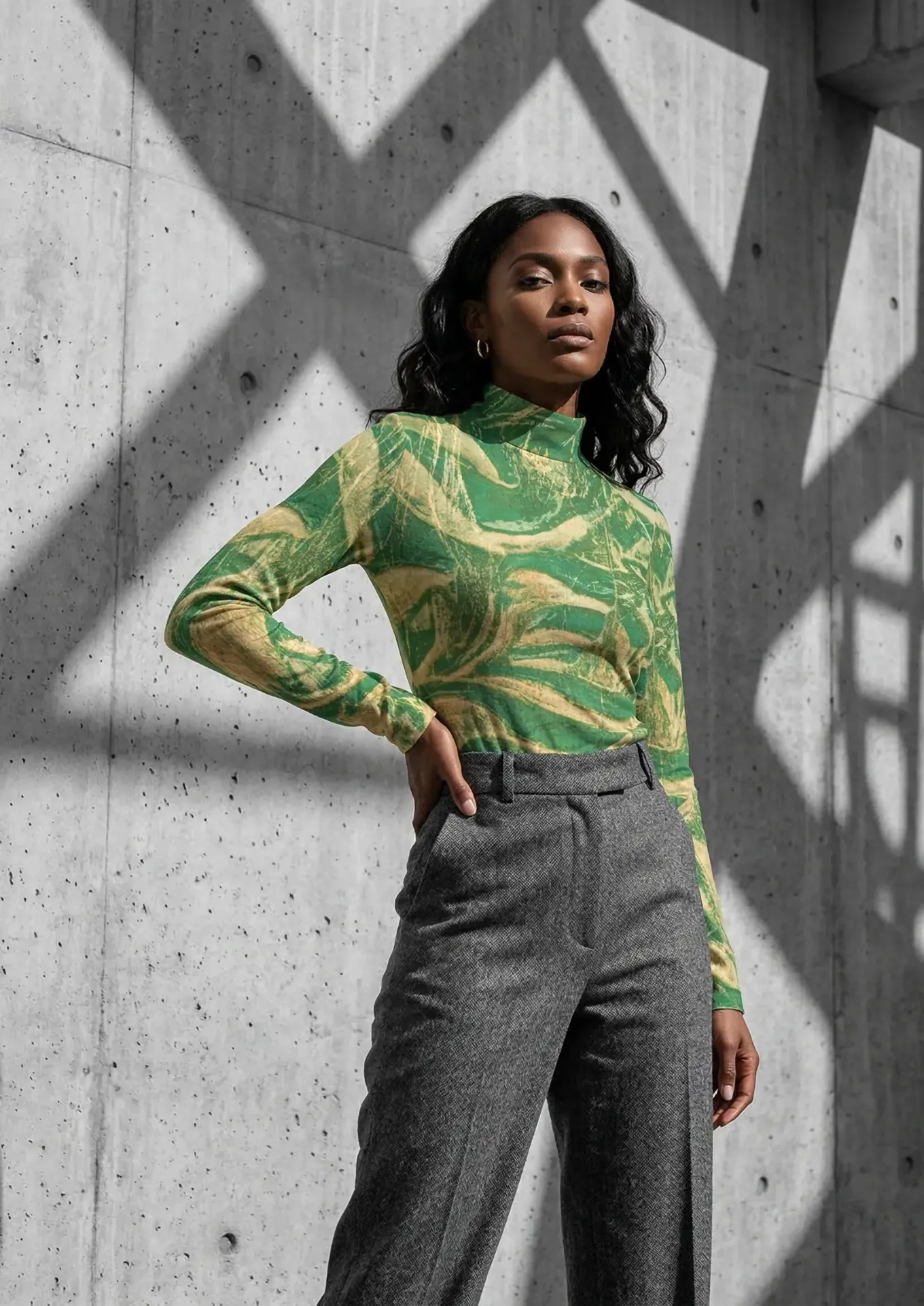 Wood Sea High Neck Sweater (S)