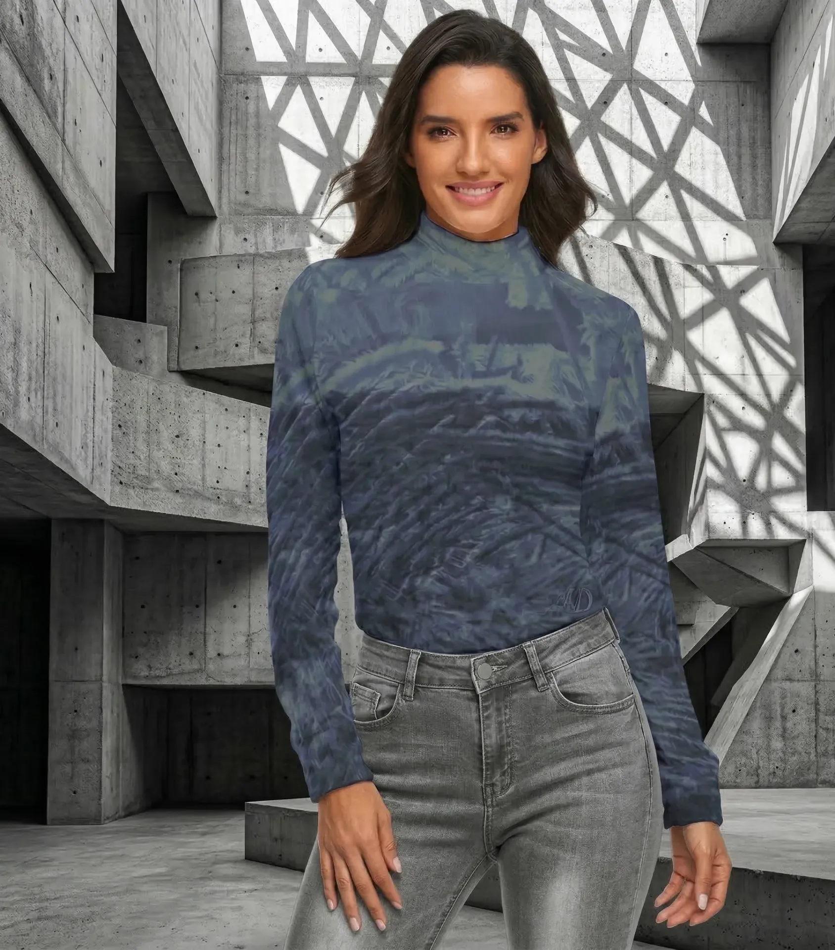 Midnight Calm High Neck Sweater (S)