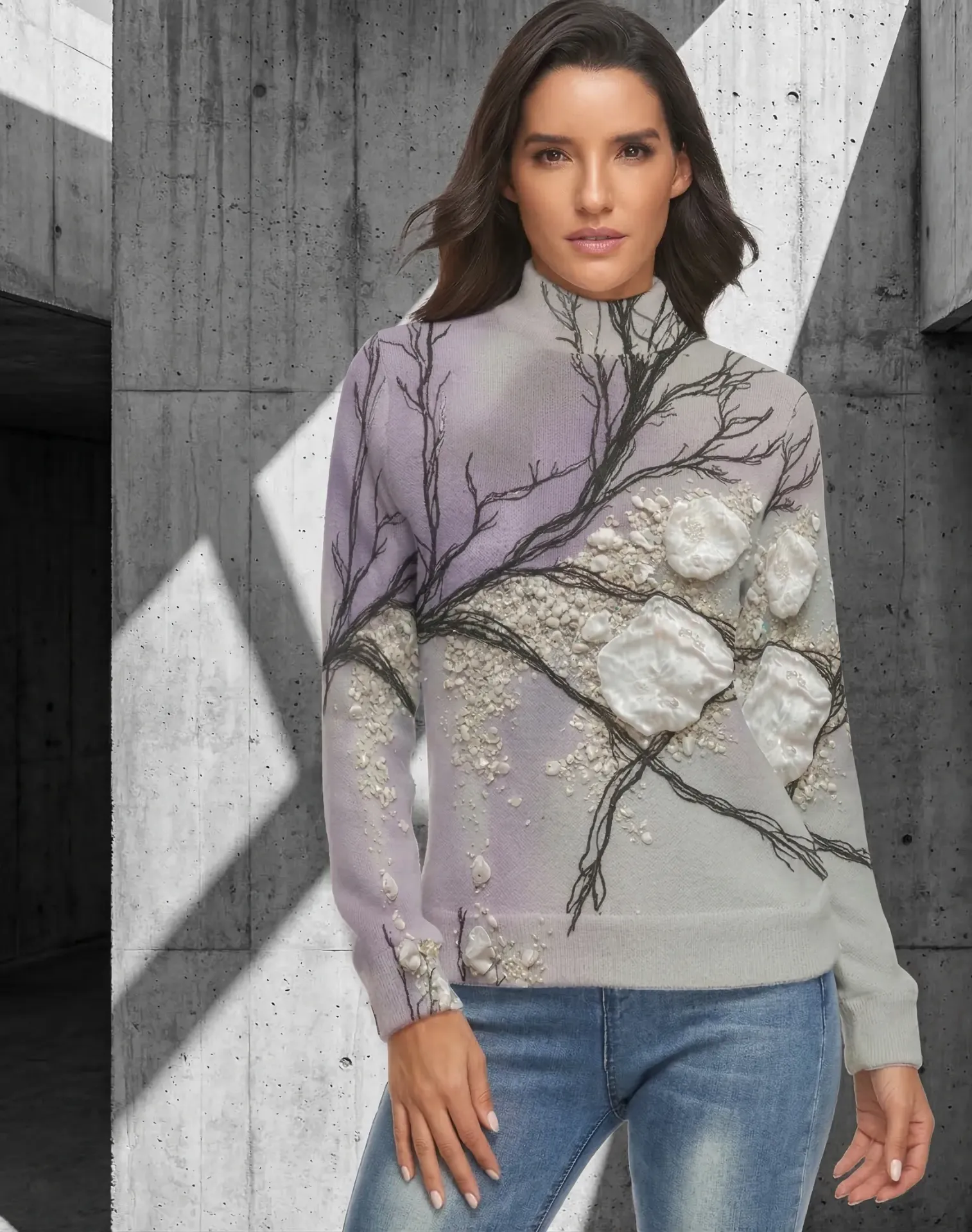 Ninfea II High Neck Sweater (S)