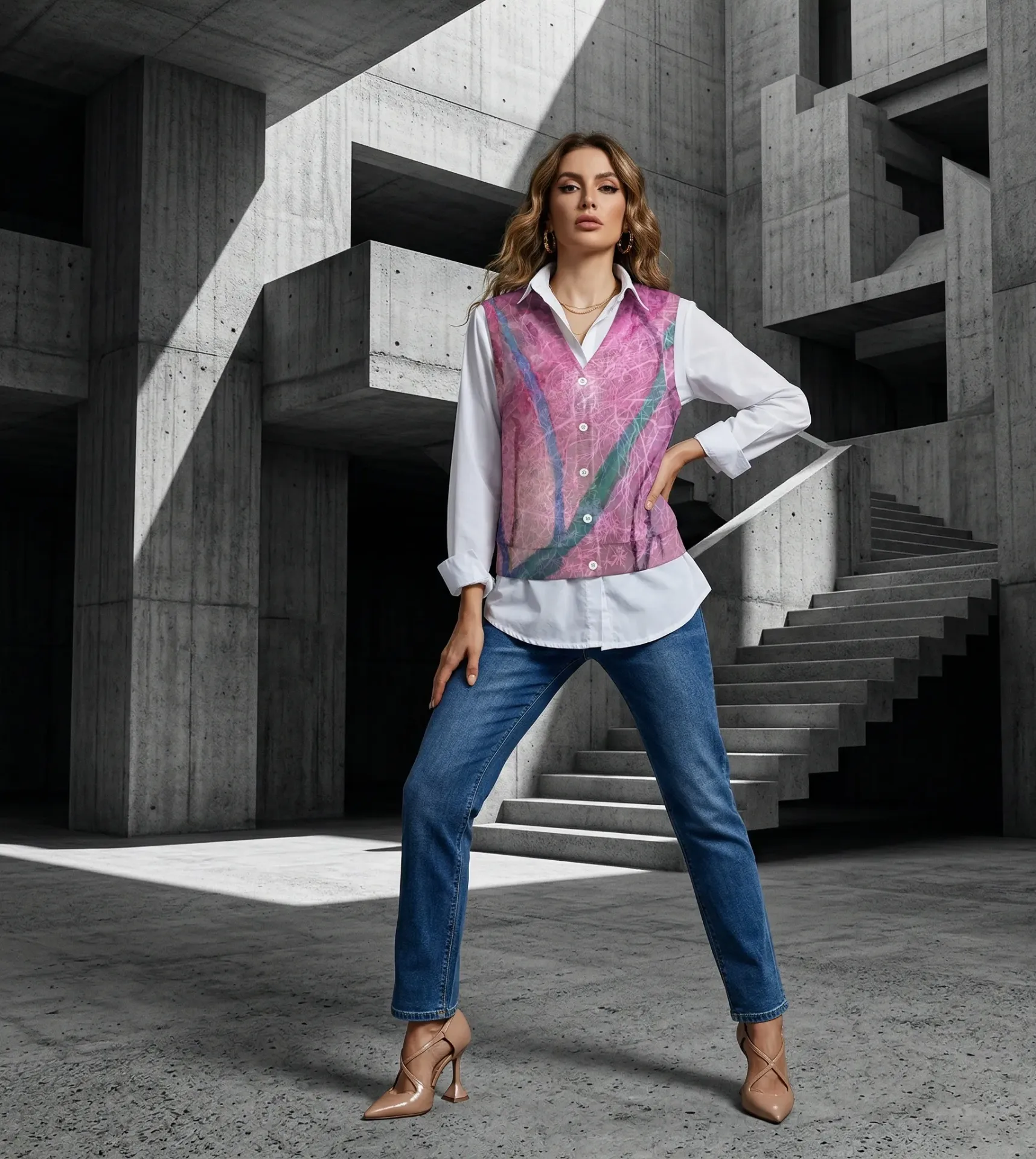 The Branching Rose Sleeveless Cardigan