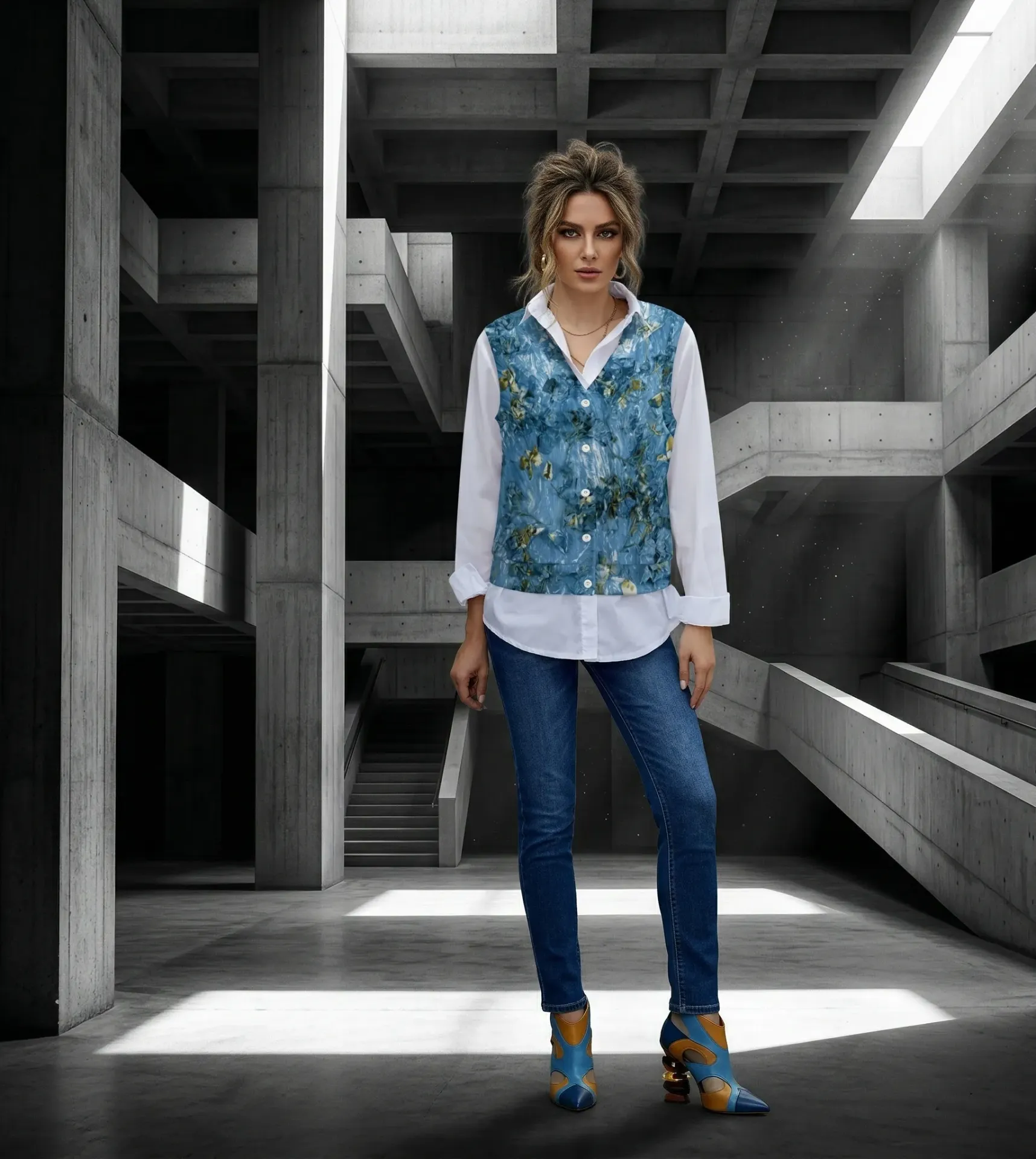 'Untitled II' Dr Marschall Sleeveless Cardigan