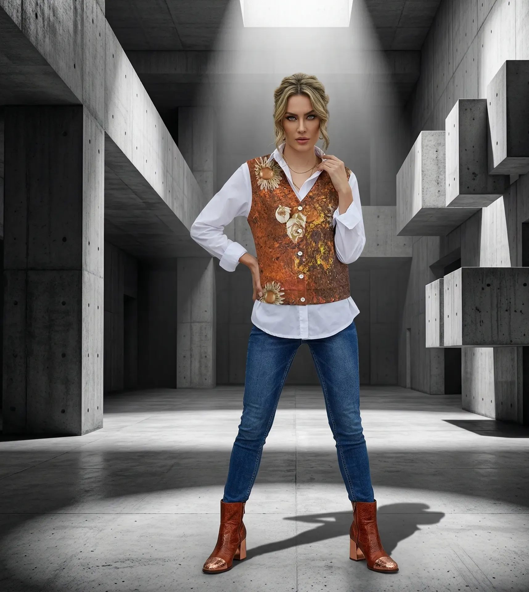 'Untitled I' Dr Marschall Sleeveless Cardigan